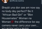 "Olosho don drop quote" - Ka3na dragged over reference to Tiwa Savage's leaked tape